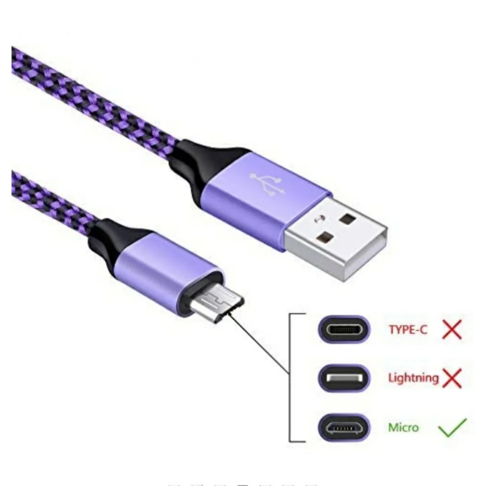 3 NWOT micro USB charging cables